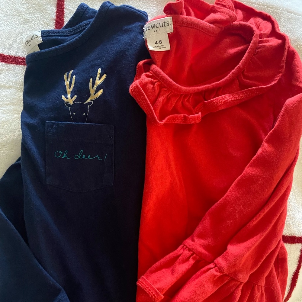 Lot of 2 Crewcuts Tops-Holiday Perfect!!